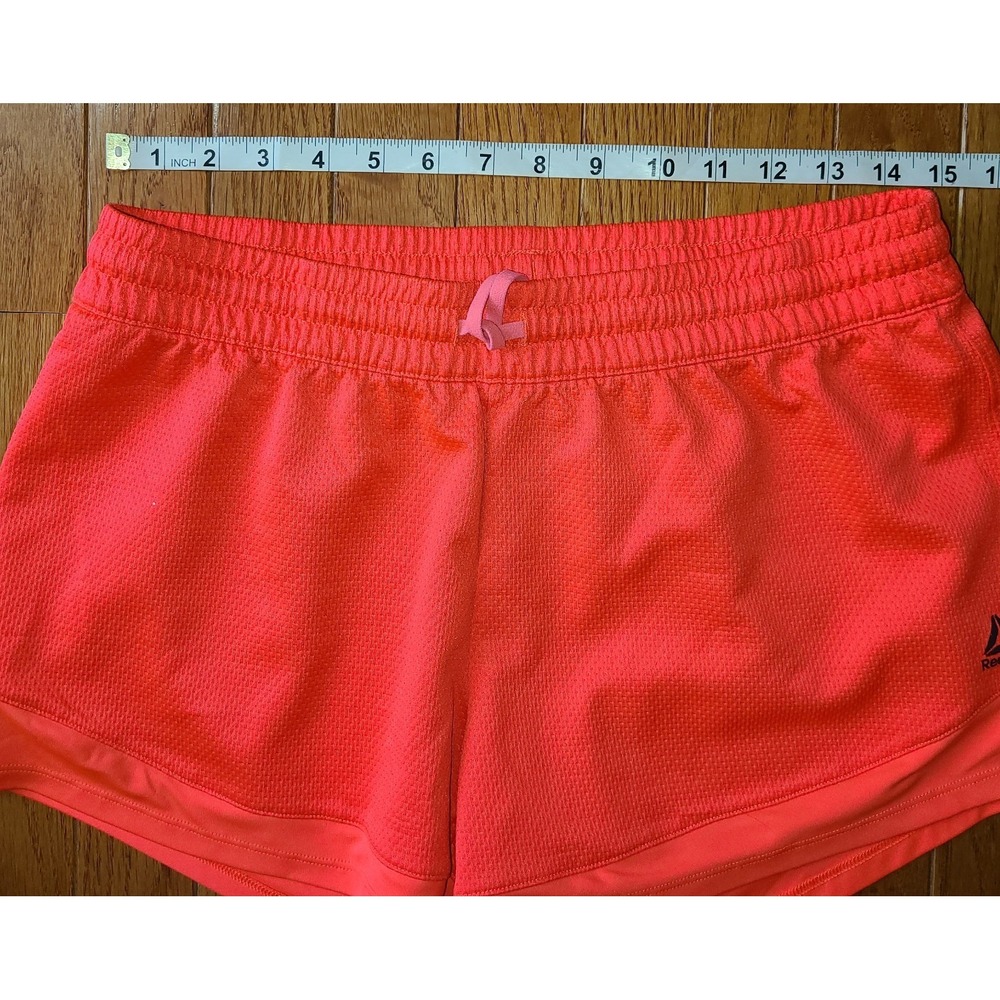 Reebok Mesh Athletic Work Out Running  Shorts‎ Women's Size Med Neon Pink Orange